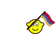 Armenia flag waving buddy icon animated