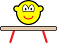 Balance beam buddy icon Olympic sport Artistic gymnastics