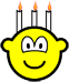 Birthday cake buddy icon Three candles 