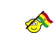 Bolivia flag waving buddy icon animated
