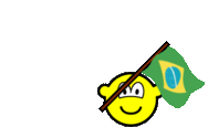 Brazil flag waving buddy icon animated