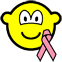 Breast cancer awareness buddy icon Pink ribbon 
