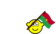 Burkina Faso flag waving buddy icon animated