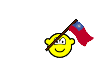 Burma flag waving buddy icon animated