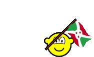 Burundi flag waving buddy icon animated