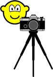 Camera buddy icon with tripod 