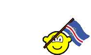 Cape Verde flag waving buddy icon animated