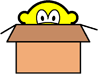 Cardboard boxed buddy icon  