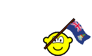Cayman Islands flag waving buddy icon animated