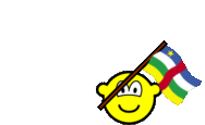 Central African Republic flag waving buddy icon animated