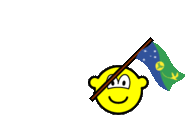 Christmas Island flag waving buddy icon animated