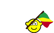 Congo, Republic of the flag waving buddy icon animated