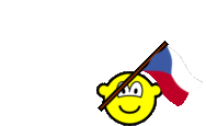 Czech Republic flag waving buddy icon animated