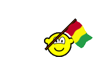 Guinea flag waving buddy icon animated