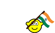 India flag waving buddy icon animated