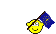 Indiana flag waving buddy icon U.S. state animated
