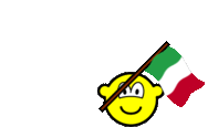Italy flag waving buddy icon animated