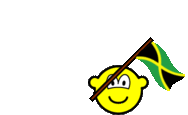 Jamaica flag waving buddy icon animated