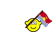 Kiribati flag waving buddy icon animated