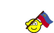 Liechtenstein flag waving buddy icon animated