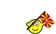 Macedonia flag waving buddy icon animated