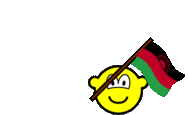 Malawi flag waving buddy icon animated