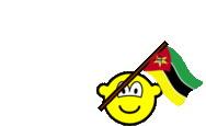 Mozambique flag waving buddy icon animated