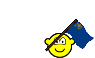 Nevada flag waving buddy icon U.S. state animated