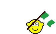 Nigeria flag waving buddy icon animated