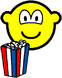 Popcorn eating buddy icon  