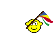 Seychelles flag waving buddy icon animated