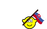 Slovakia flag waving buddy icon animated