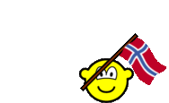 Svalbard flag waving buddy icon animated