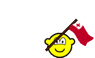 Tonga flag waving buddy icon animated