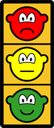 Traffic light buddy icon happy - neutral - sad 
