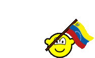 Venezuela flag waving buddy icon animated