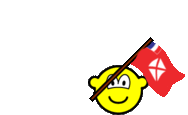 Wallis and Futuna flag waving buddy icon animated
