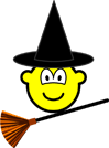Witch flying buddy icon broomstick 