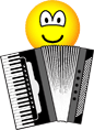 Accordion playing emoticon  