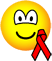 Aids awareness emoticon Red ribbon 