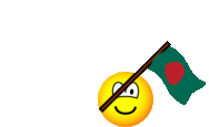 Bangladesh flag waving emoticon animated