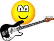 Bass playing emoticon  