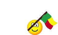 Benin flag waving emoticon animated