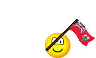 Bermuda flag waving emoticon animated