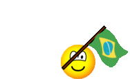 Brazil flag waving emoticon animated