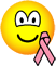 Breast cancer awareness emoticon Pink ribbon 