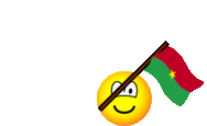 Burkina Faso flag waving emoticon animated
