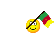 Cameroon flag waving emoticon animated