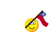 Chile flag waving emoticon animated