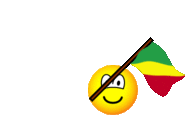 Congo, Republic of the flag waving emoticon animated